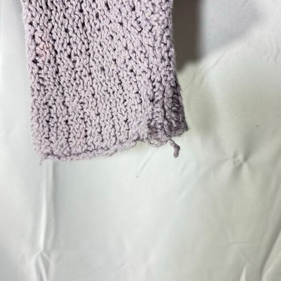 Free People Oversized Cropped Knit Sweater Purple Women’s Size M Slouchy Soft - Picture 4 of 4